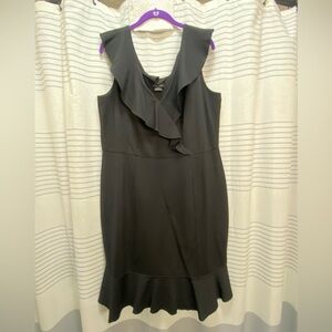 City Chic Black Ruffle Dress